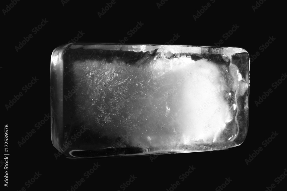 Ice block / Ice is water frozen into a solid state. Depending on the presence of impurities such as particles of soil or bubbles of air, it can appear transparent Ice block / Ice is water frozen into a solid state. Depending on the presence of impurities such as particles of soil or bubbles of air, it can appear transparent