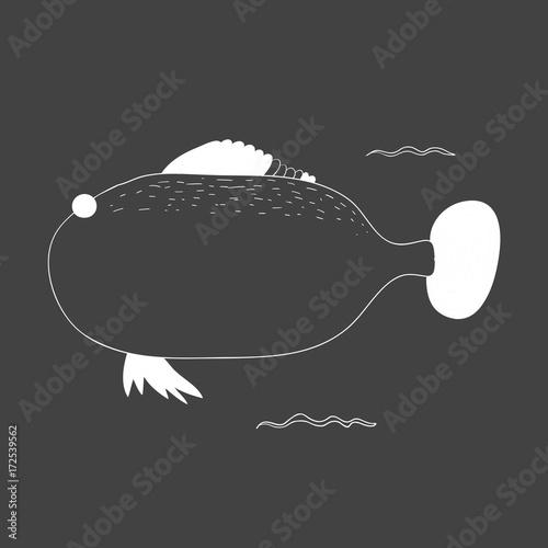 Vector of underwater creatures