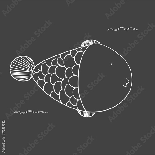 Vector of underwater creatures