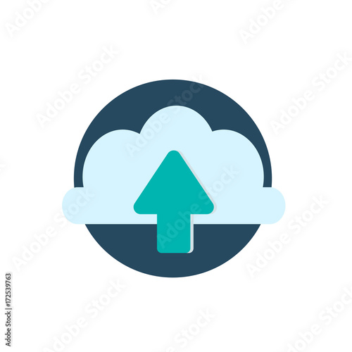 Illustration of cloud upload