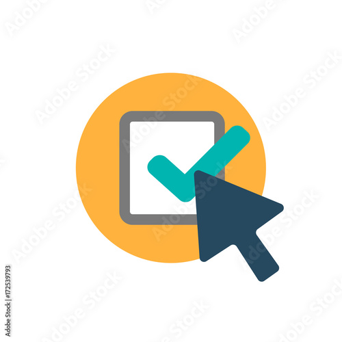Illustration of check arrow icon