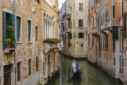Venice Gondola boat in Canal, Venice (Venezia), Italy © Noppasinw