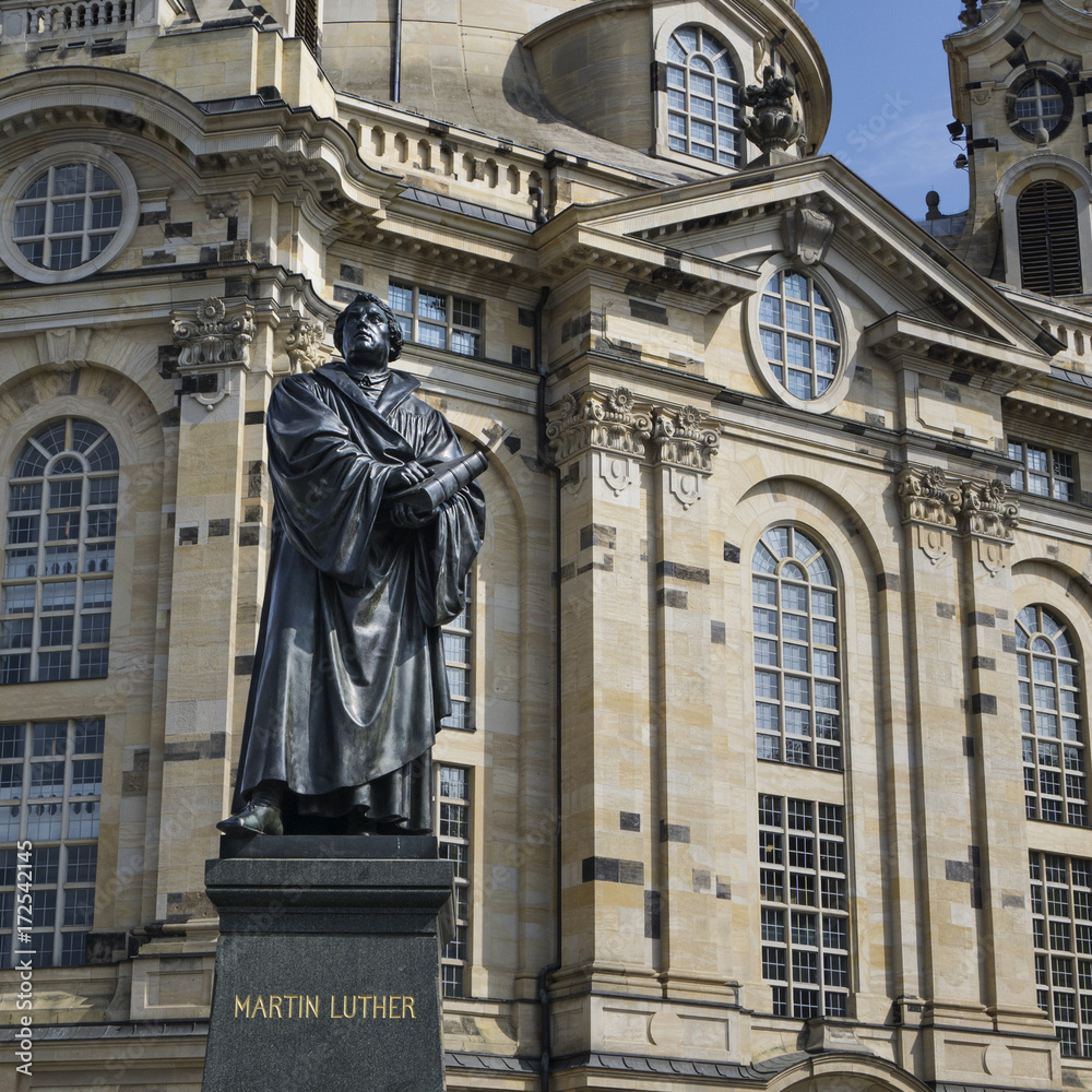 Statue of Martin Luther in Dresden Germany Statue of Martin Luther in Dresden Germany