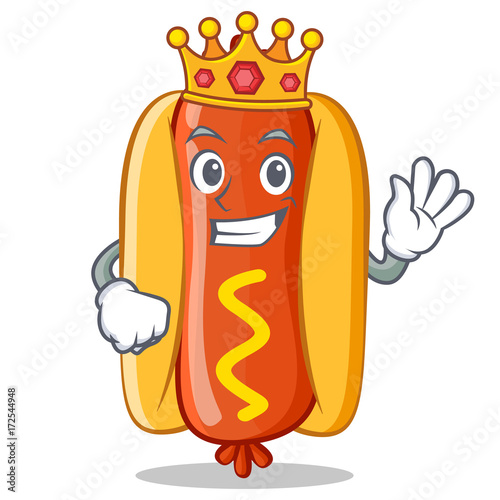 King Hot Dog Cartoon Character