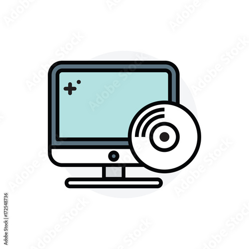 Wallpaper Mural Software installation concept Isolated Line Vector Illustration editable Icon Torontodigital.ca