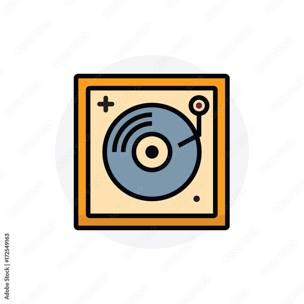 Old record concept Isolated Line Vector Illustration editable Icon Old record concept Isolated Line Vector Illustration editable Icon