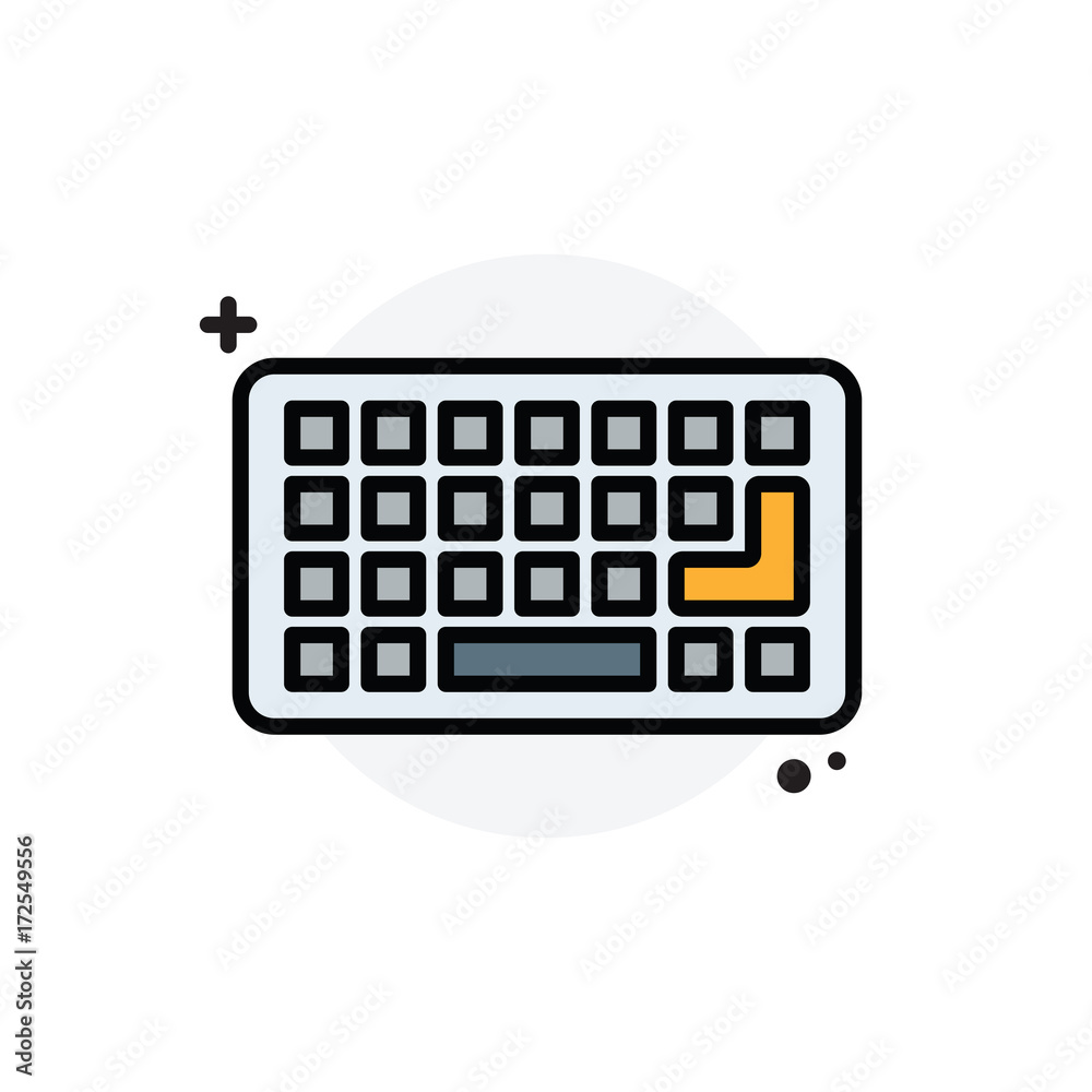 Computer component concept keyboard Isolated Line Vector Illustration editable Icon Computer component concept keyboard Isolated Line Vector Illustration editable Icon