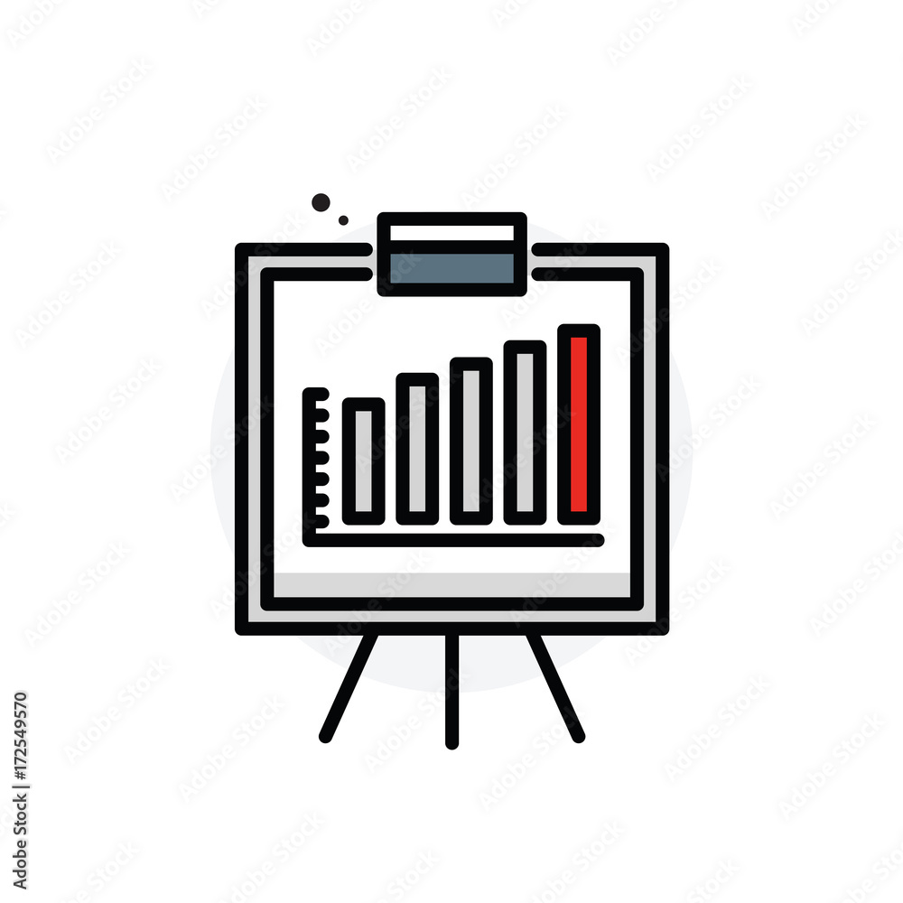 Money stock chart concept Isolated Line Vector Illustration editable Icon Money stock chart concept Isolated Line Vector Illustration editable Icon