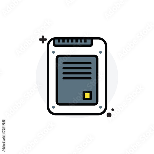 Computer component  ssd concept Isolated Line Vector Illustration editable Icon