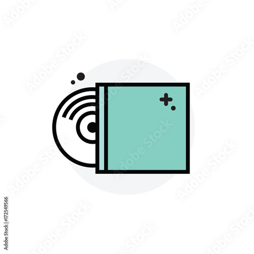 Computer component  cd dvd concept Isolated Line Vector Illustration editable Icon