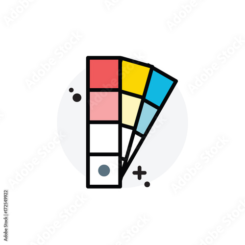 Color chips concept Isolated Line Vector Illustration editable Icon