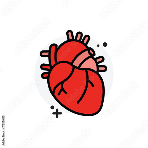 Heart concept Isolated Line Vector Illustration editable Icon