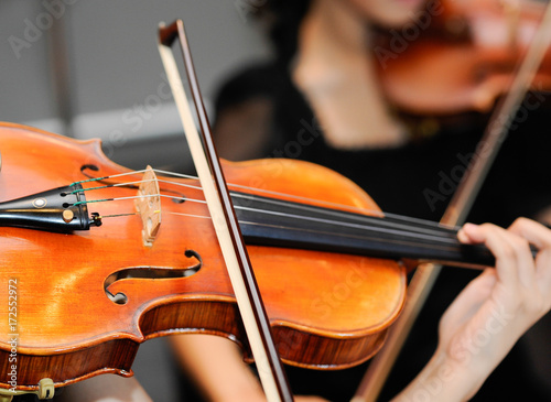 playing violin