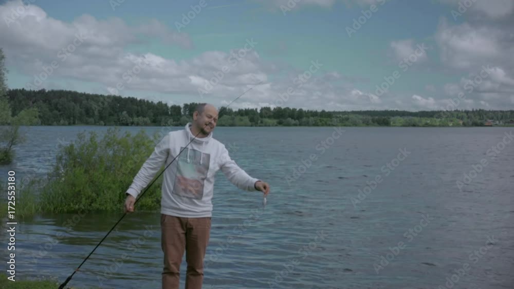 The man on fishing. Rest on the lake. The man on fishing. Rest on the lake.