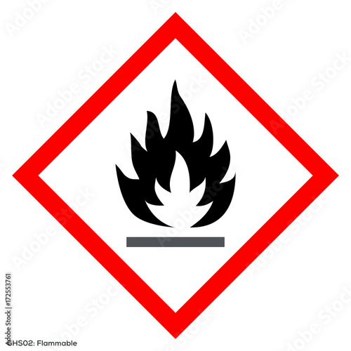 Global healthy sign of flammable