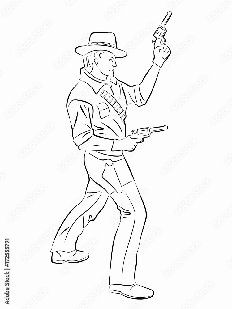 illustration of gunner, vector draw illustration of gunner, vector draw