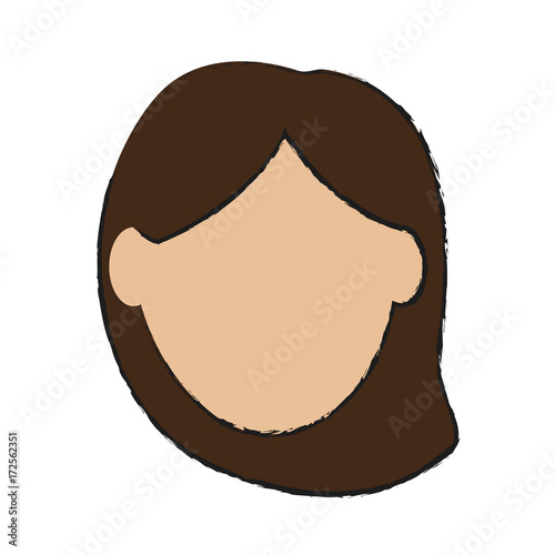 Woman avatar cartoon icon vector illustration graphic design