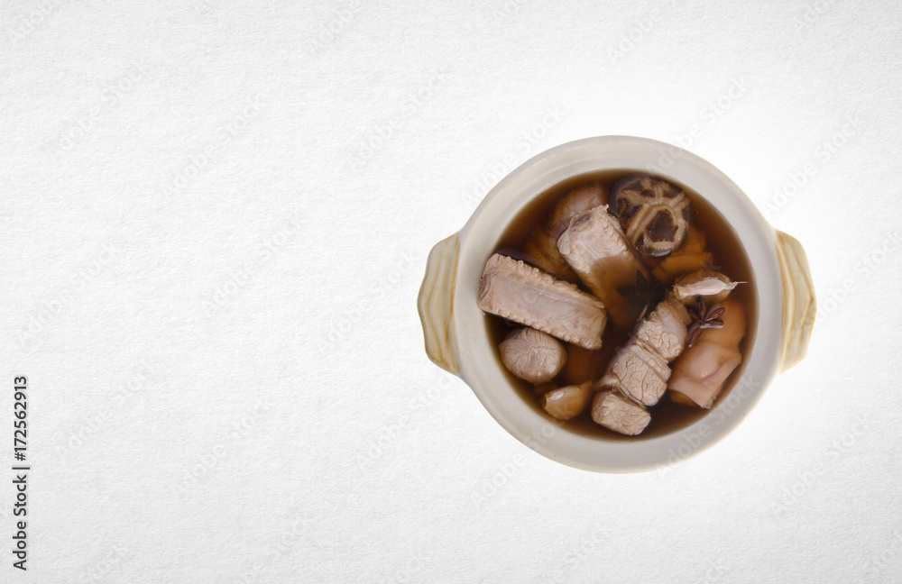 ba kut teh or malaysian stew of pork and herbal soup. ba kut teh or malaysian stew of pork and herbal soup.