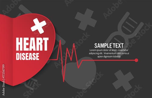 heart disease concept, wold health day vector design