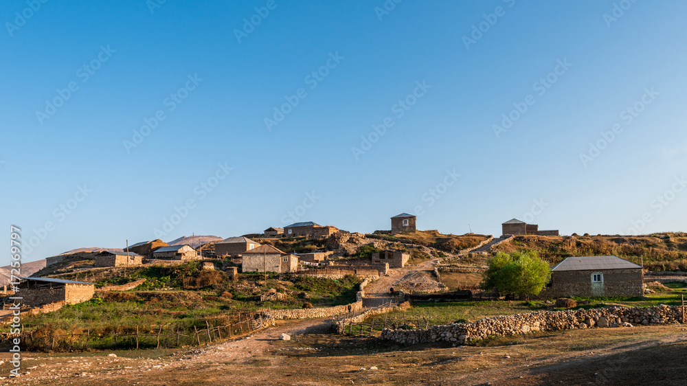 Fototapeta premium High mountain village Gryz in Azerbaijan