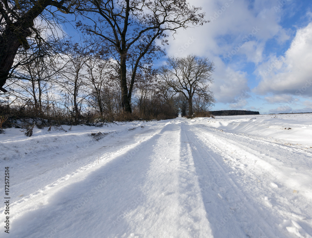 Road in winter Road in winter
