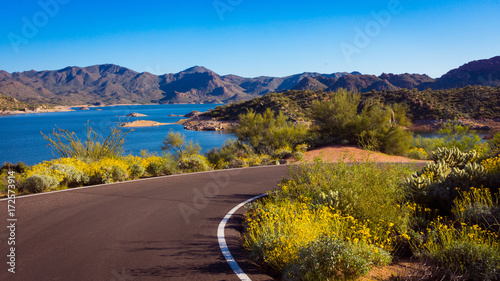 Tableau sur toile Road Winding Through Desert