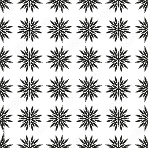 Seamless pattern, black stars