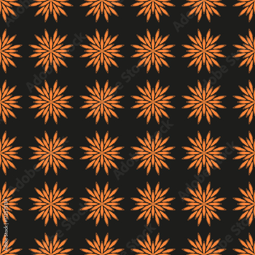 Seamless pattern, orange stars