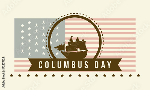 Columbus day celebration background style