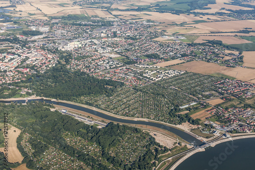 aerial view of Nysa city