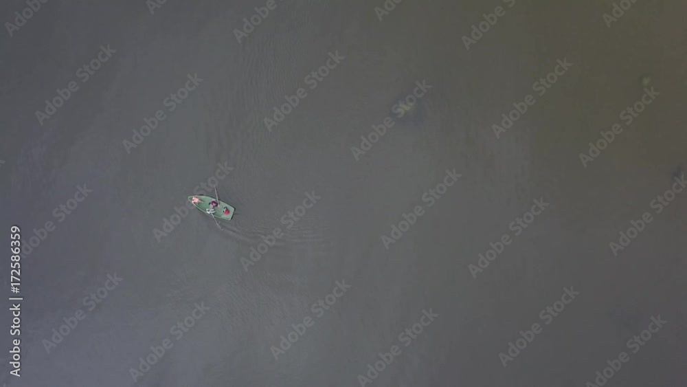 boat child Roja Latvia Baltic Sea Seaside Aerial drone top view 4K UHD video boat child Roja Latvia Baltic Sea Seaside Aerial drone top view 4K UHD video