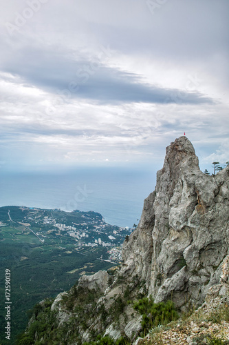 At the top of Ai Petri mountain in Crimea, Russia photo