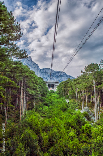 Cableway from Ai Petri mountain, Crimea, Russia photo