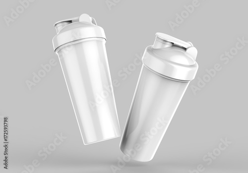 Download Blank White Plastic Shaker Bottle For Mock Up And Template Design 3d Render Illustration Stock Illustration Adobe Stock