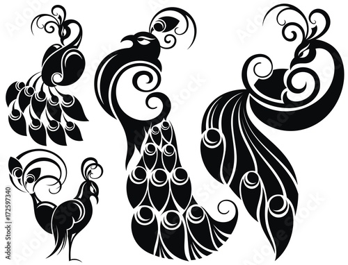 Decorative Peacock set