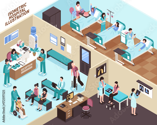 Hospital Isometric Illustration