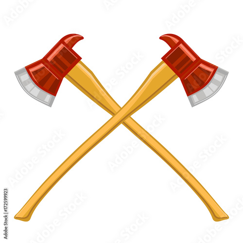 Firefighter Cross Axes Icon