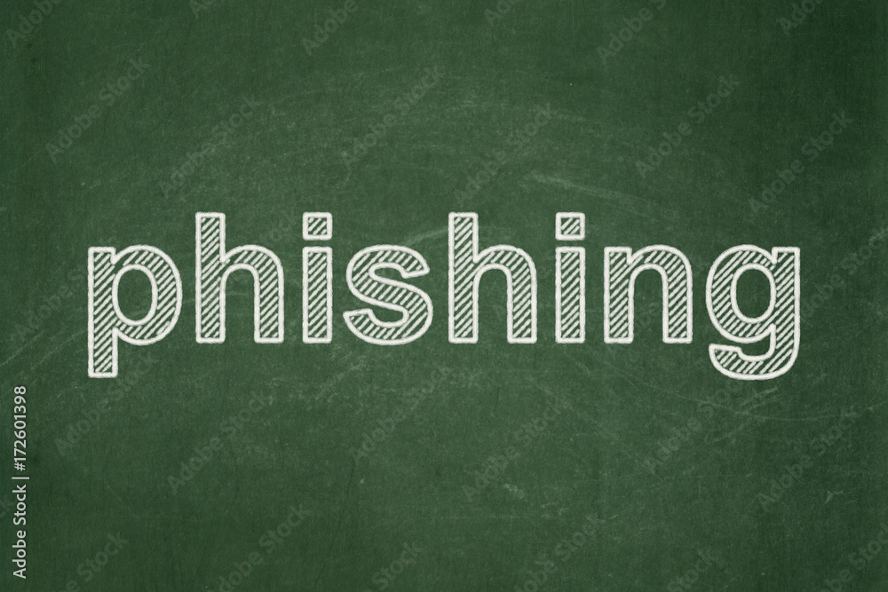 Obraz premium Security concept: Phishing on chalkboard background