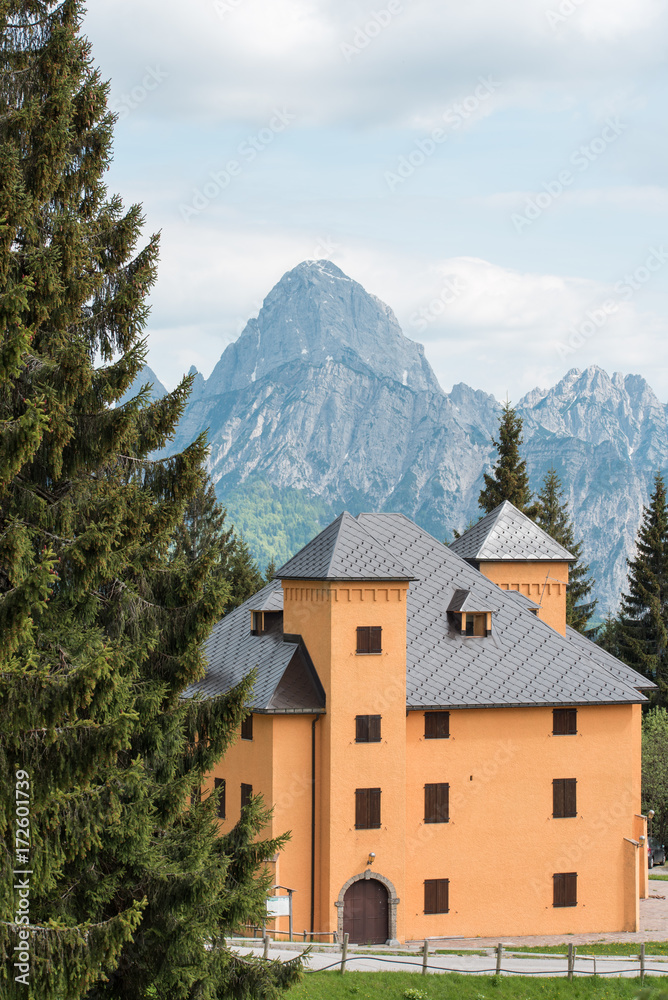 Ligosullo Castle among the high mountain forests