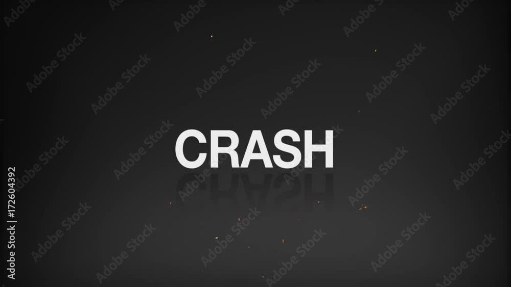 'Yen' currency money makes bomb, Explode to make a typo 'CRASH' 'Yen' currency money makes bomb, Explode to make a typo 'CRASH'