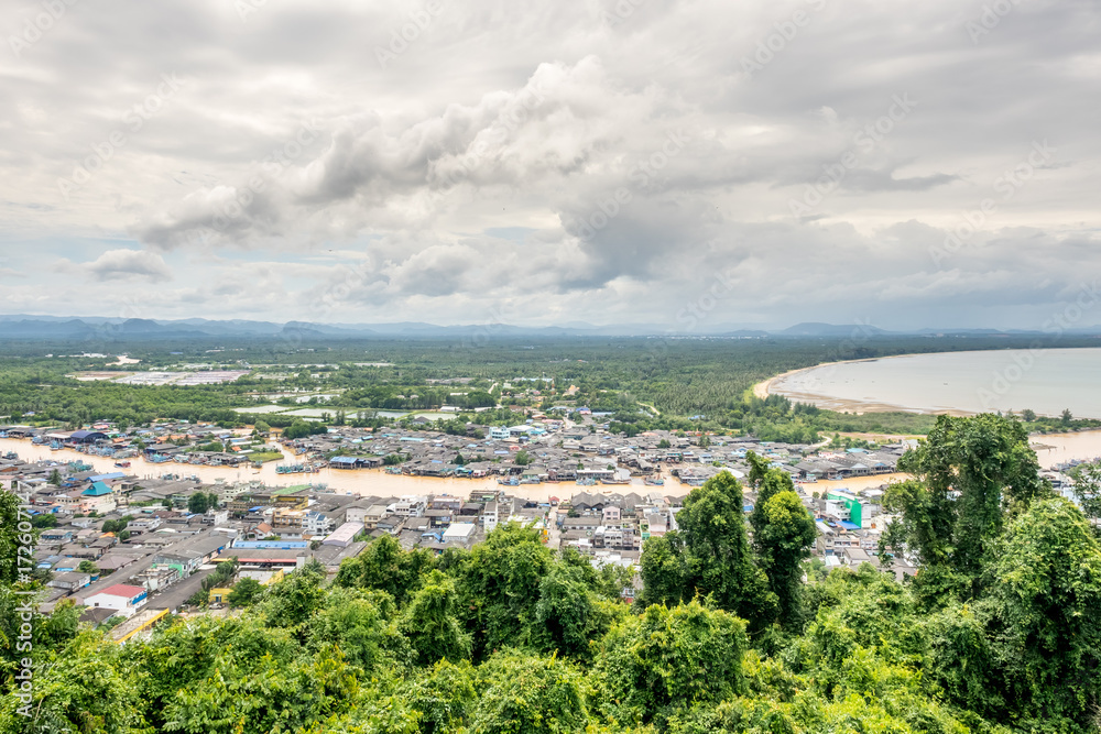 Obraz premium Fisherman village in Chumphon