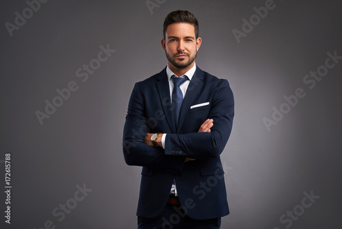 Confident elegant young man 