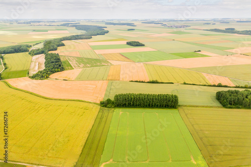 Aerial photograph area on agriculture and village