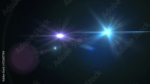 Abstract illustration of blinking searchlights
