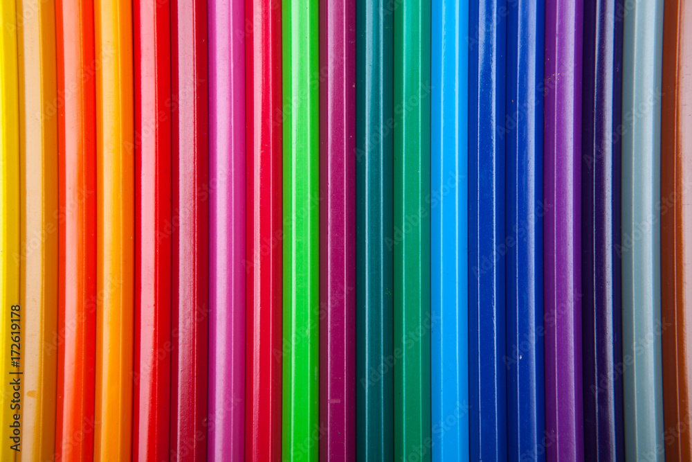 Obraz premium Color pencils isolated on white background