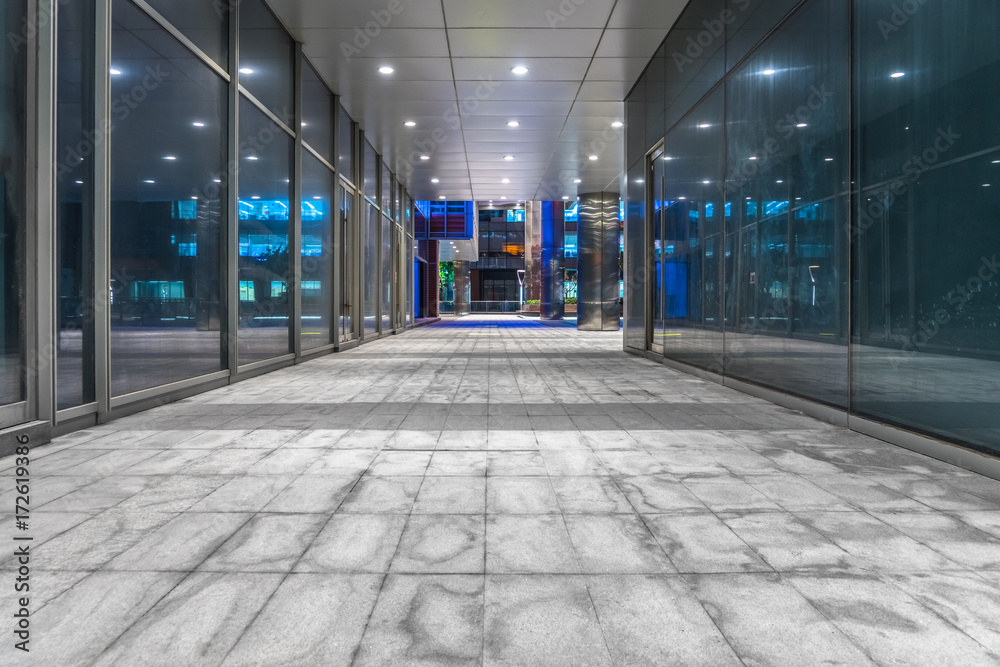 Fototapeta premium modern building and empty pavement, china..