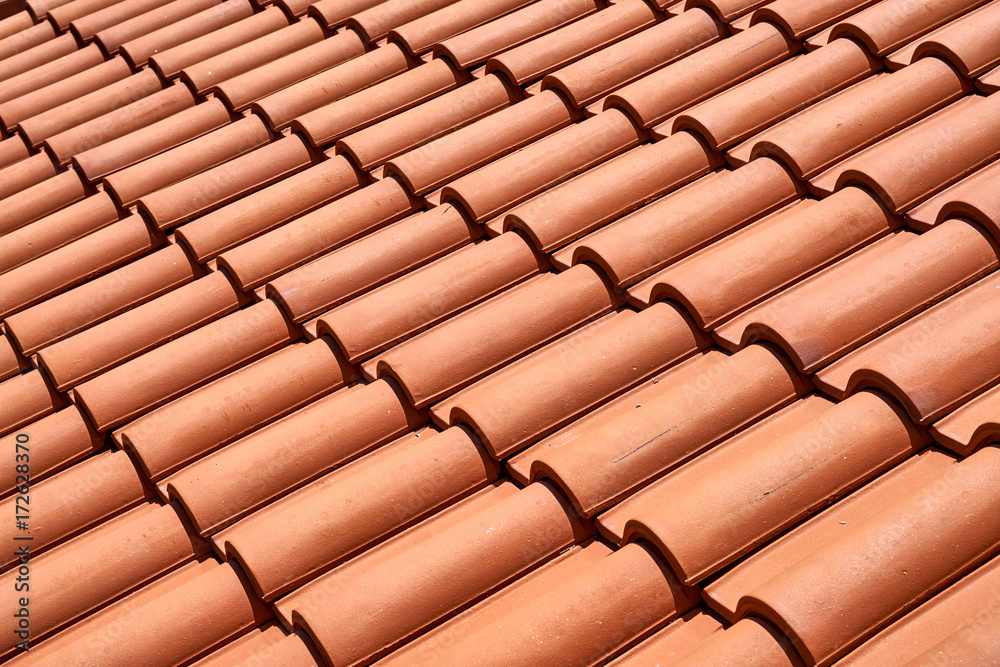 Tiled roof in the hotel