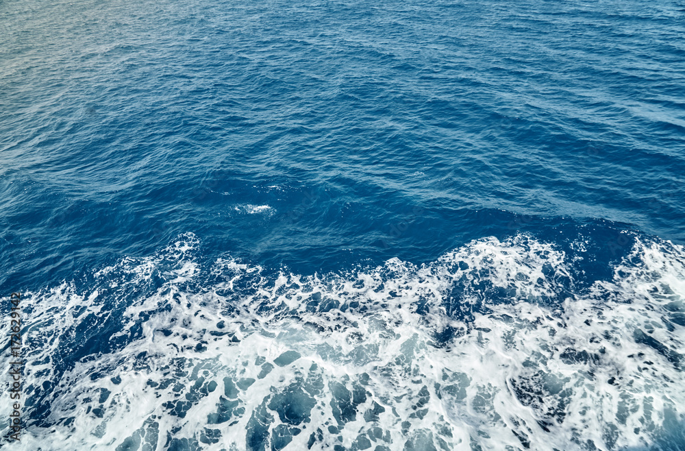 Fototapeta premium Sea foam from the ship