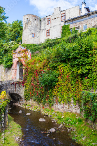 Bad Münstereifel Eingang Tor /Eingang - Eifelburg Brücke Erft Fluss photo