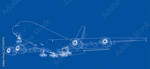 Passenger aircraft. Vector